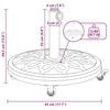 vidaXL Parasollfot Svart &Oslash;38-48 mm PE och betong och j&auml;rn