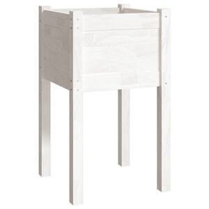 vidaXL Odlingsl&aring;da vit 40x40x70 cm massiv furu