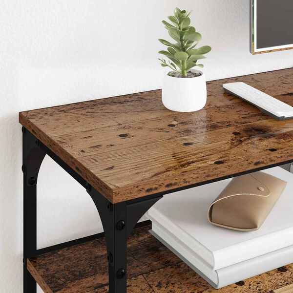 vidaXL TV-sk&aring;p Gammalt tr&auml; 160 x 30 x 50 cm Konstruerat tr&auml; och j&auml;rn