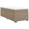 vidaXL Rams&auml;ng med b&auml;ddmadrass cappuccino 90x200 cm konstl&auml;der