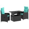 vidaXL Utomhusmatbord 3 st konstrotting