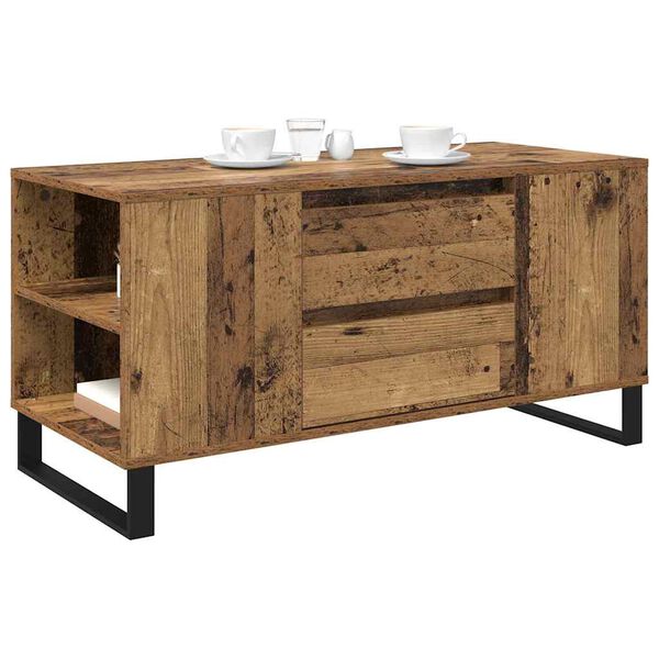vidaXL Kaffeebord Gammalt tr&auml; 102 x 44,5 x 50 cm Konstruerat tr&auml;