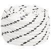 vidaXL M&aring;ngsidigt bruksrep 16 mm 25 m Vit Polyester