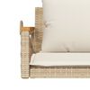 vidaXL Gungbänk med dynor beige 109x62x40 cm konstrotting