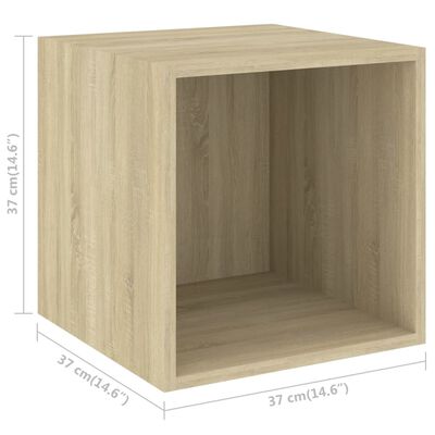 vidaXL Tv-skåp 5 delar sonoma-ek konstruerat trä