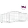 vidaXL Gabioner b&aring;gformade 10 st 200x50x60/80 cm galvaniserat j&auml;rn