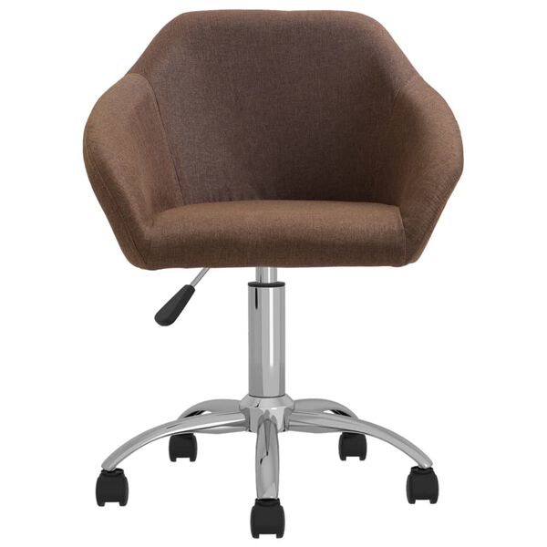 vidaXL Snurrbara matstolar 6 st brun tyg