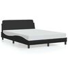 vidaXL Bed Frame "Dover" Black 140x200 cm Faux Leather