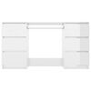 vidaXL Skrivbord vit h&ouml;gglans 140x50x77 cm konstruerat tr&auml;