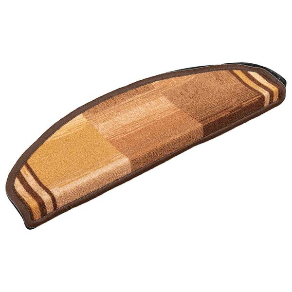 vidaXL Trappstegsmattor självhäftande 5 st 65x21x4 cm brun