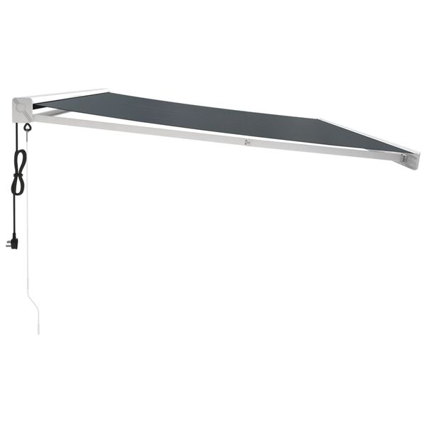 vidaXL Markis inf&auml;llbar antracit 4,5x3 m tyg&aluminium