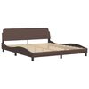 vidaXL Bed Frame "Viana" with LED without Mattress Brown 180x200 cm