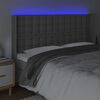 vidaXL S&auml;nggavel LED gr&aring; 147x16x118/128 cm konstl&auml;der