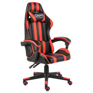 vidaXL Gamingstol svart och r&ouml;d konstl&auml;der