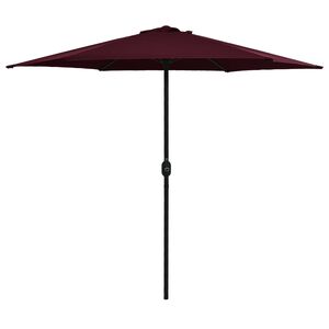 vidaXL Tr&auml;dg&aring;rdsparasoll med aluminiumst&aring;ng 270x246 cm vinr&ouml;d