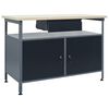 vidaXL Arbetsb&auml;nk svart 120x60x85 cm st&aring;l