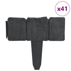 vidaXL Rabattkant stendesign 41 st plast 10 m