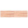 vidaXL Bordsskiva ljusbrun 200x50x(2-4) cm massivt tr&auml; levande kant