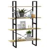 vidaXL Bokhylla 4 hyllplan sonoma-ek 100x30x140 cm konstruerat trä