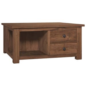 vidaXL Soffbord 68x68x33 cm massiv teak