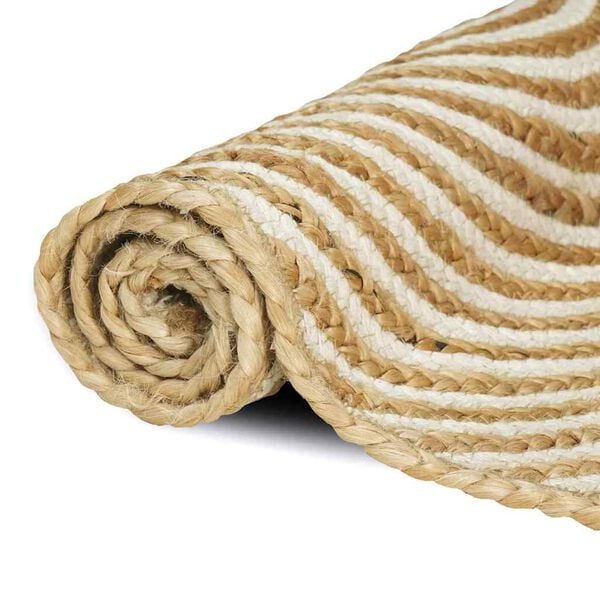 vidaXL Matta Naturlig och svart 200 x 290 cm Jute