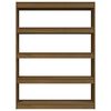 vidaXL Bokhylla/Rumsavdelare honungsbrun 100x30x135,5 cm massiv furu