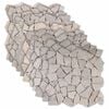 vidaXL Mosaikplattor Gr&auml;ddvit 30 x 30 cm Marmor