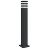 vidaXL Utomhusgolvlampa med eluttag svart 80 cm aluminium