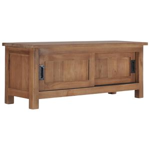 vidaXL TV-b&auml;nk 90x30x35 cm massiv teak