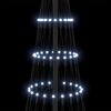 vidaXL LED Julgran med 230 LED-lampor Kallvit 184,5 cm Metall