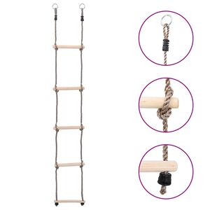 vidaXL Kl&auml;tterstege med 5 stegpinnar 210 cm massiv furu