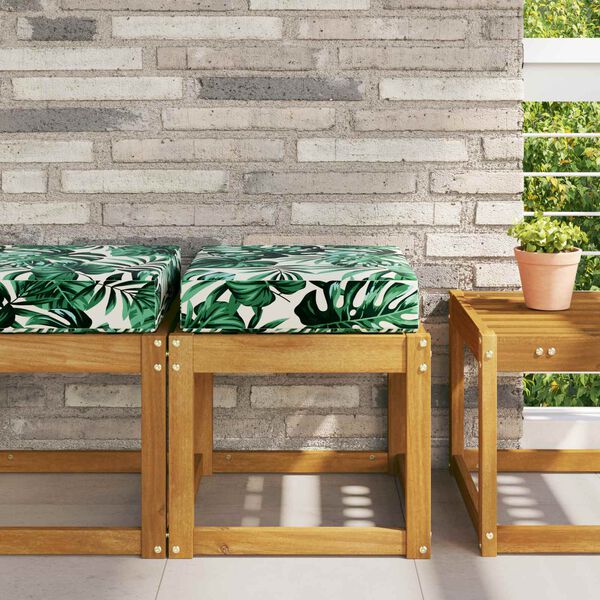 vidaXL Utomhus sitskudde Bladm&ouml;nster 40 x 40 x 8 cm 100% Polyester