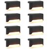 vidaXL Utomhus solcellslampor med markspik 8 pcs Varmvit 4,5 cm