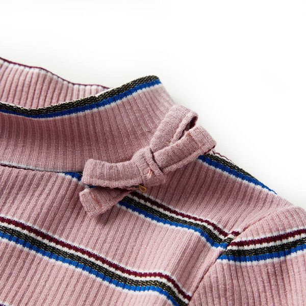 T-shirt med l&aring;nga &auml;rmar f&ouml;r barn ljusrosa 128