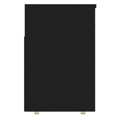vidaXL Skobänk svart 105x30x45 cm spånskiva