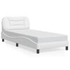 vidaXL Bed Frame without Mattress "Hvar" White 80x200 cm Faux Leather