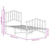 vidaXL Sängram med huvudgavel och fotgavel svart metall 75x190 cm