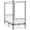 vidaXL S&auml;nghimmel utan madrass svart metall 90x200 cm