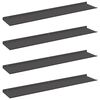 vidaXL Flytande hylla 4 st Svart 100 x 18 x 2,5 cm St&aring;l