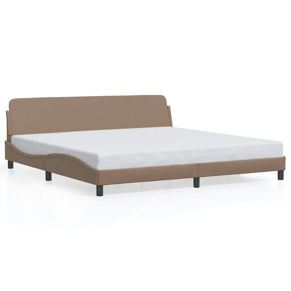 vidaXL Bed Frame "Dover" Cappuccino 200x200 cm Faux Leather