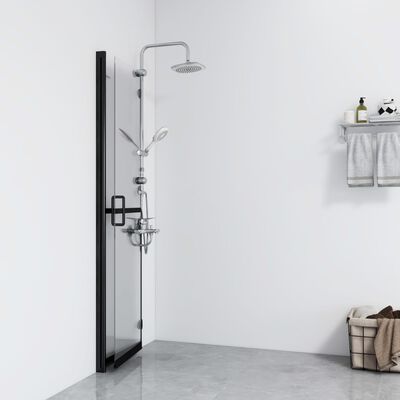 vidaXL Hopfällbar duschvägg med klart ESG-glas 90x190 cm