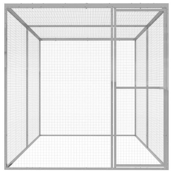 vidaXL Kattbur 3x1,5x1,5 m galvaniserat stål