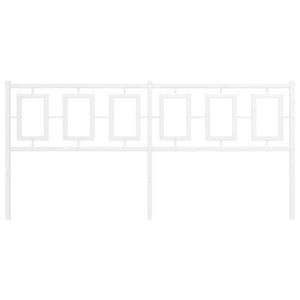 vidaXL Huvudgavel metall vit 180 cm