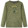 T-shirt med l&aring;nga &auml;rmar f&ouml;r barn khaki melange 104