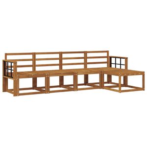 vidaXL Utomhussoffset 5 pcs Naturf&auml;rg Massivt Akaciatr&auml;
