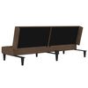 vidaXL B&auml;ddsoffa 2-sits brun mikrofibertyg
