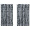 vidaXL Sammetsgardiner 2 st Silvergr&aring; 175 x 140 cm Sammet