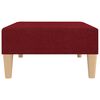 vidaXL B&auml;ddsoffa 2-sits med fotpall vinr&ouml;d tyg