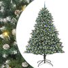 vidaXL Konstgjord julgran Gr&ouml;n 240 cm PVC och Plast och St&aring;l