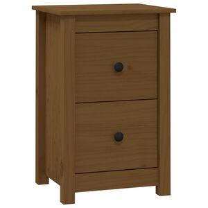 vidaXL S&auml;ngbord honungsbrun 40x35x61,5 cm massiv furu